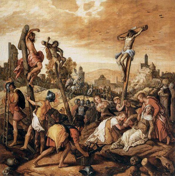 Joachim Beuckelaer Christ on the Cross oil painting picture